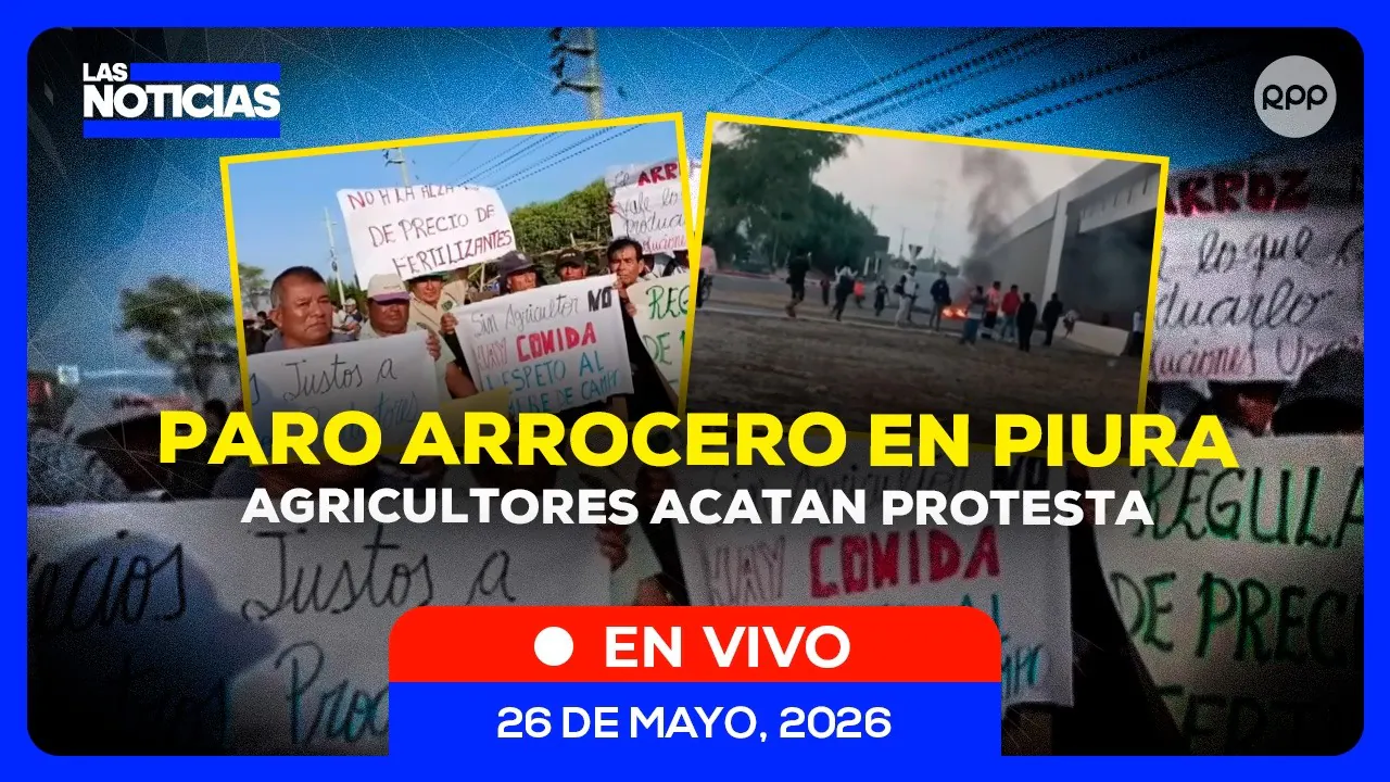 Reproducir: Paro arrocero en Piura: Agricultores acatan protesta | Las Noticias con Fátima Chávez | RPP Noticias