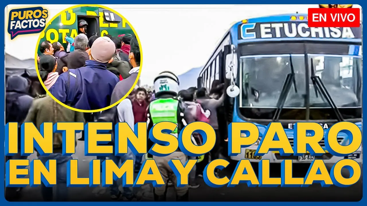 Reproducir: 🚨 #ENVIVO | PARO DE TRANSPORTISTAS: POCA PRESENCIA DE BUSES Y PARADEROS REPLETOS #PUROSFACTOS