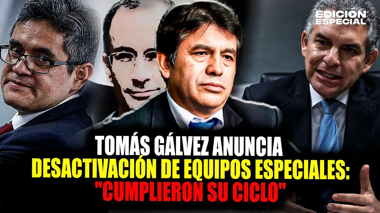 Reproducir: #EnVivo Tomás Gálvez anuncia el fin de equipos especiales Lava Jato, Eficcop y Cuellos blancos