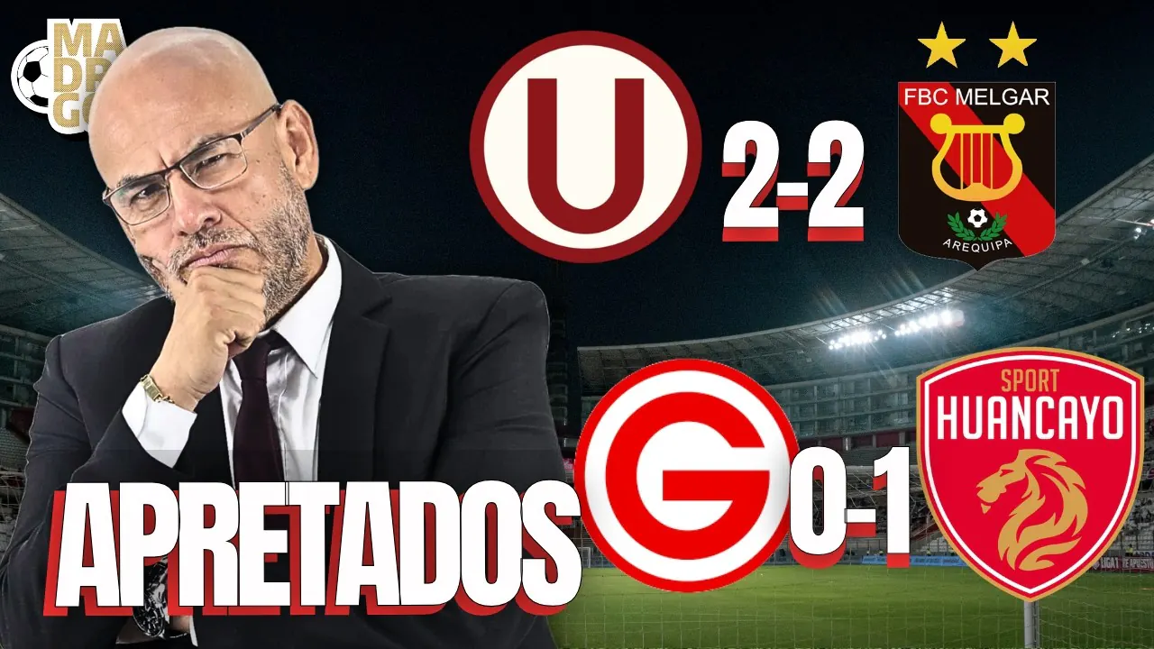 Reproducir: MADRUGOL CON MR PEET: APRETADOS | UNIVERSITARIO 2 - 2 MELGAR | GARCILASO 0 - 1 S HUANCAYO | LIGA 1