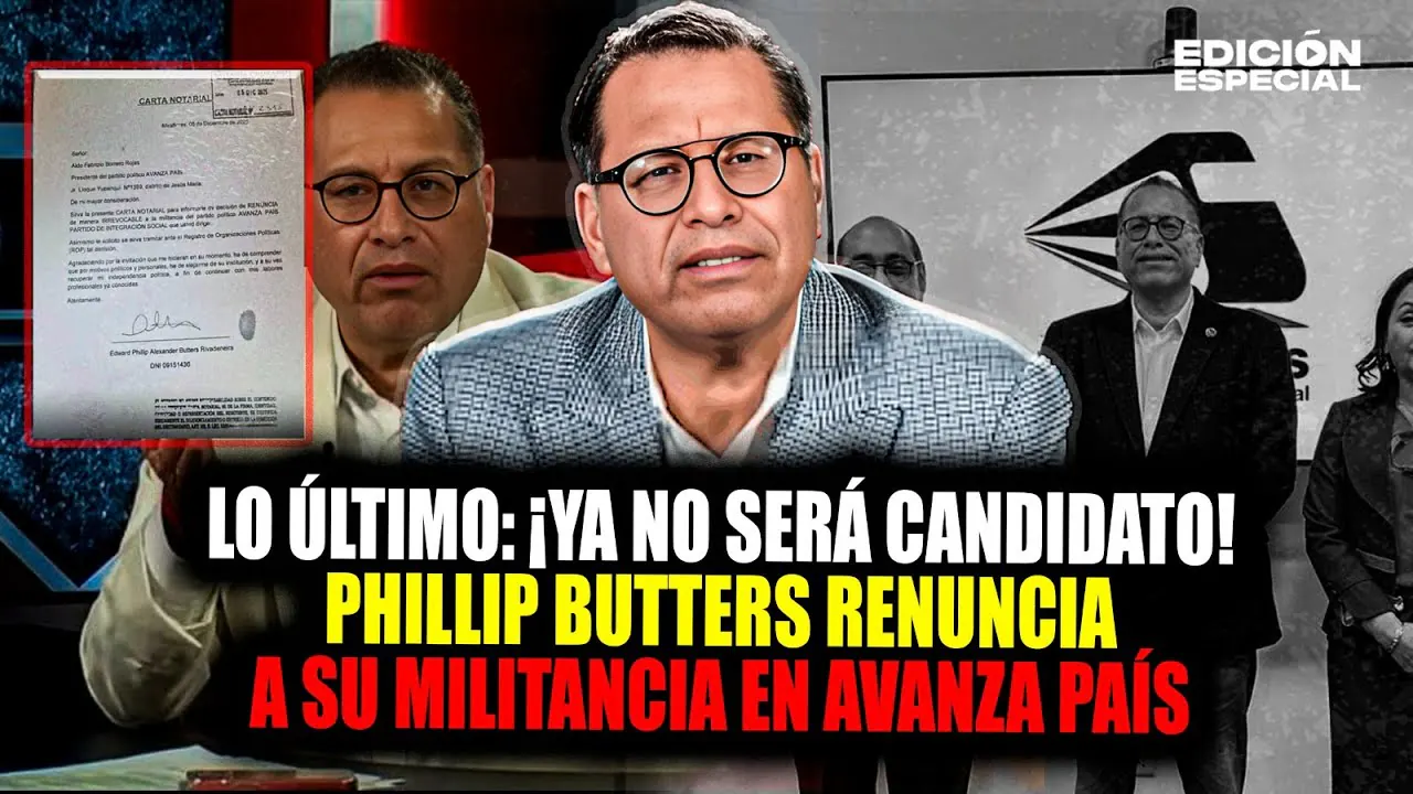 Reproducir: #EnVivo Phillip Butters renuncia a Avanza País y ya no será candidato a la presidencia