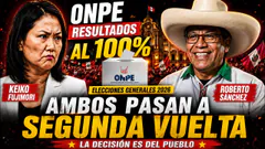 SE ACABÓ: Conteo ONPE al 100% Roberto Sánchez y Keiko a segunda vuelta | Porky acepta la derrota