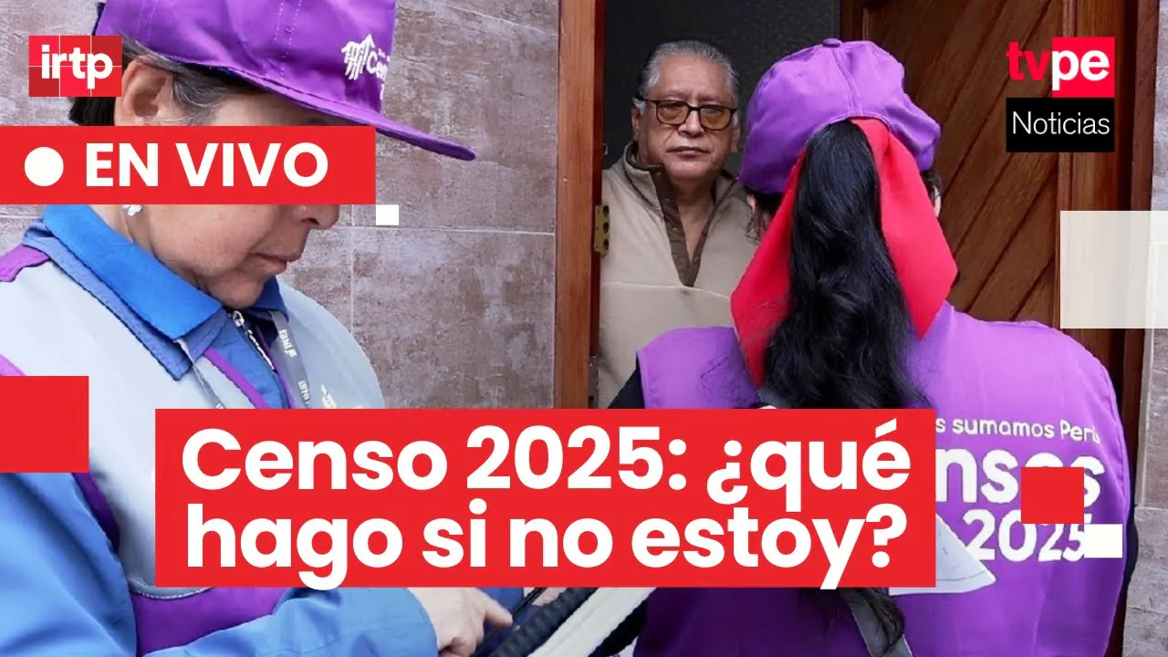 Reproducir: Censo 2025 EN VIVO: ¿qué hacer si no estás en casa cuando llegue el censista? | TVPerú Noticias
