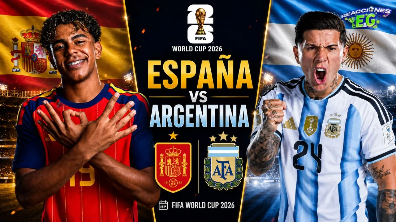 Reproducir: [REACCION] ESPAÑA VS ARGENTINA REACCIÓN EN VIVO | GRAN FINAL COPA DEL MUNDO 2026