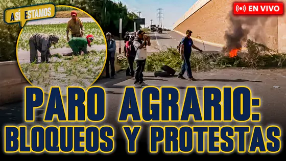 #ENVIVO | MÁS DE 20 000 AGRICULTORES ACATAN PARO CON BLOQUEO DE VÍAS #ASÍESTAMOS