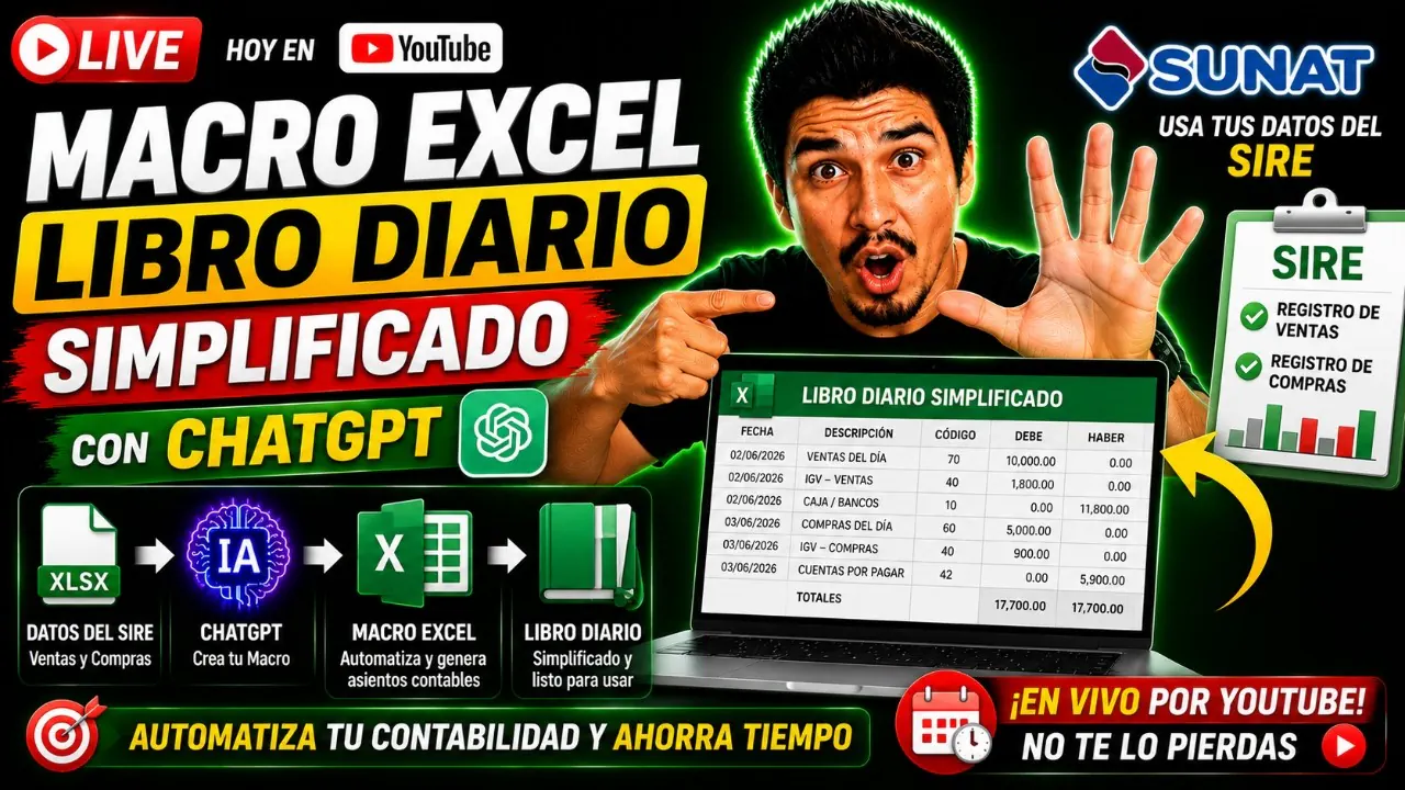 Reproducir: Macro Excel Libro Diario Simplificado con CHATGTP