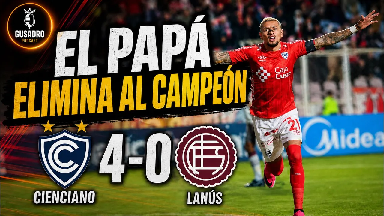Reproducir: POST SALA: CIENCIANO 4-0 LANÚS: EL PAPÁ  GOLEÓ Y ELIMINÓ AL CAMPEÓN