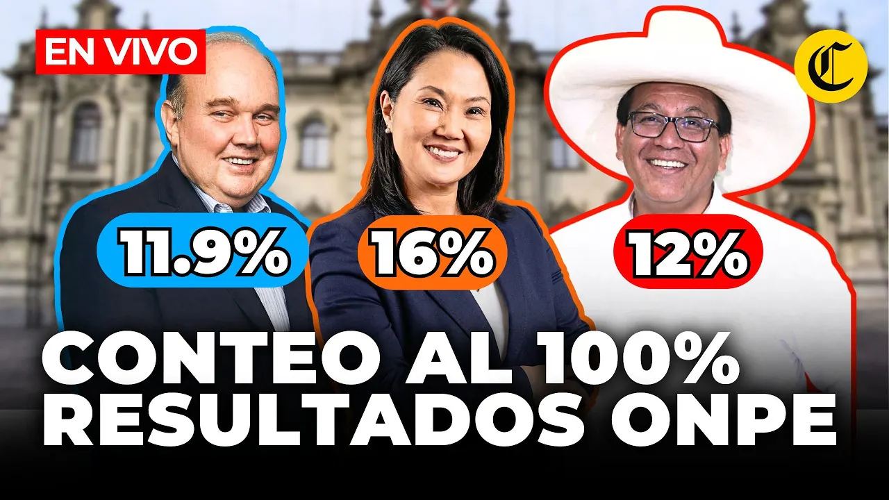 Reproducir: 🔴 RESULTADOS DE ELECCIONES 2026 EN VIVO: CONTEO DE VOTOS DE LA ONPE | El Comercio
