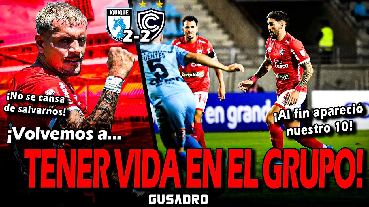 Reproducir: POST SALA: IQUIQUE 2-2 CIENCIANO - EMPATE SOBRE EL FINAL QUE NOS DA VIDA, ASISTENCIA DE CUEVA