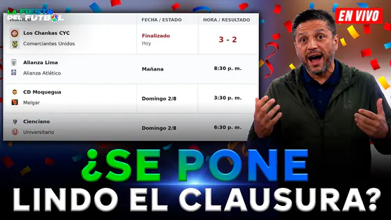 LA FIESTA DEL FÚTBOL: CHANKAS GANÓ ¿ALIANZA, MELGAR, CIENCIANO Y UNIVERSITARIO VAN POR LOS PUNTOS?
