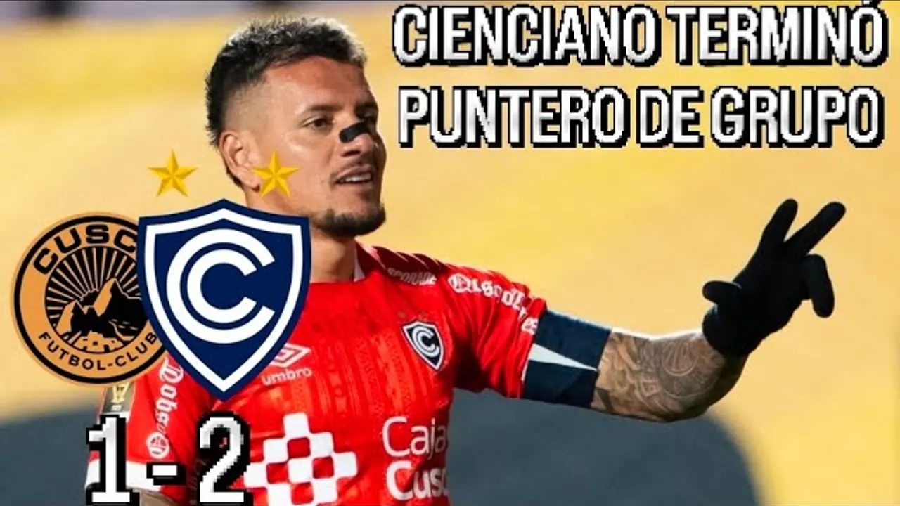 Reproducir: FINAL: CUSCO 1-2 CIENCIANO - PUNTEROS DE GRUPO CON COLUNGA DE FIGURA