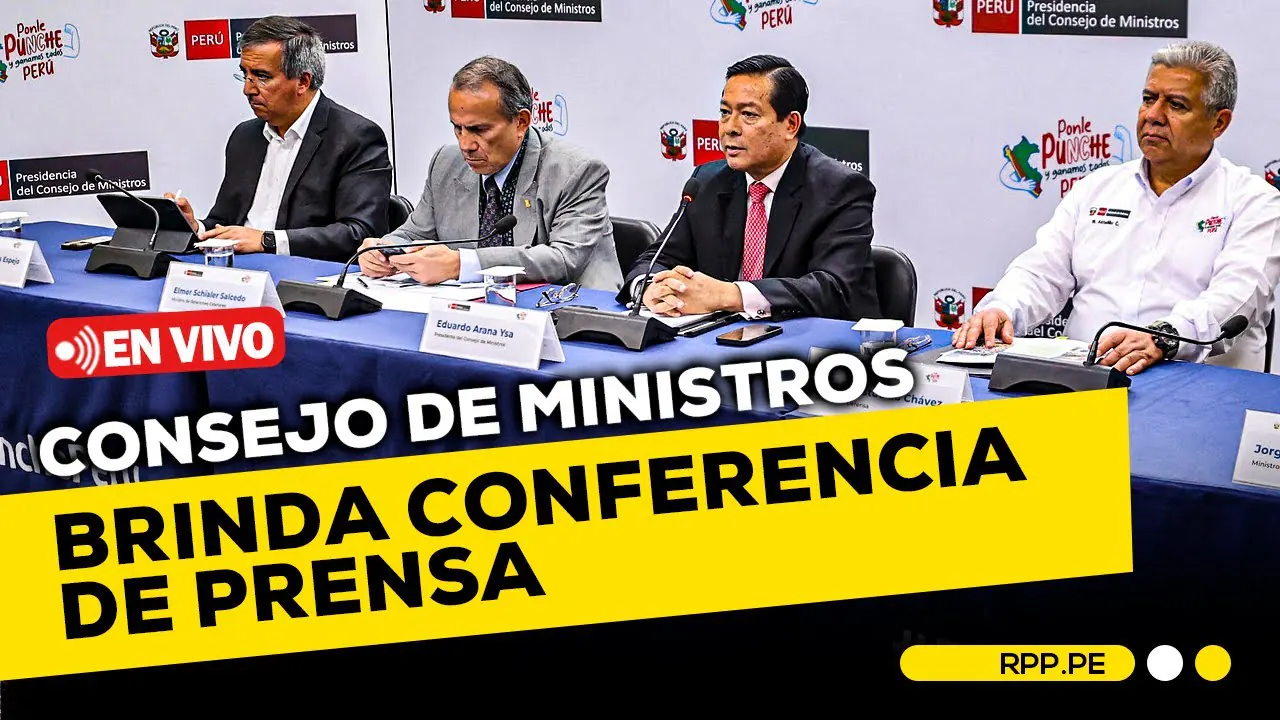 Reproducir: 🔴 #ENVIVO: MINISTROS BRINDAN CONFERENCIA DE PRENSA #RPPESPECIALES