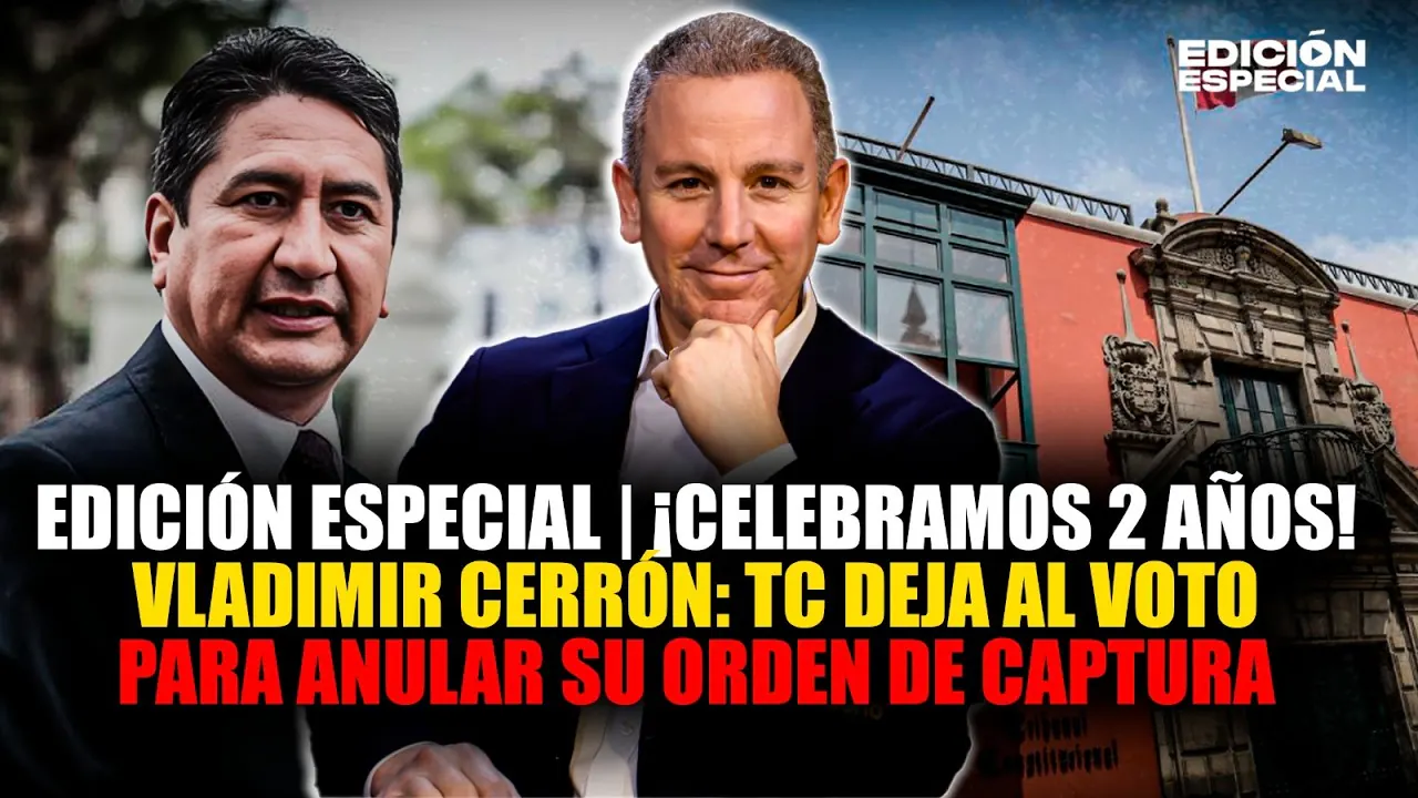 Reproducir: #EnVivo Vladimir Cerrón: TC deja al voto para anular su orden de captura y prisión preventiva
