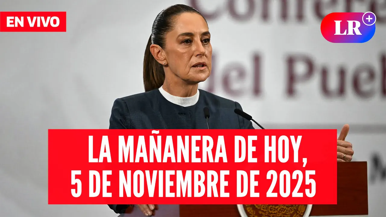 Reproducir: 🔴 Claudia Sheinbaum EN VIVO en la Mañanera de HOY, 5 de noviembre 2025 | #EnDirectoLR
