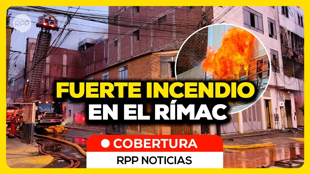 Reproducir: 🔴 EN VIVO 🚨 Incendio de gran magnitud en el Rímac: bomberos luchan contra el fuego #RPPESPECIALES