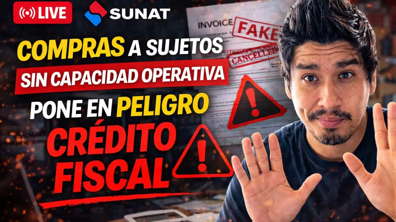 Reproducir: COMPRAS A SUJETOS SIN CAPACIDAD OPERATIVA PONE EN PELIGRO CRÉDITO FISCAL