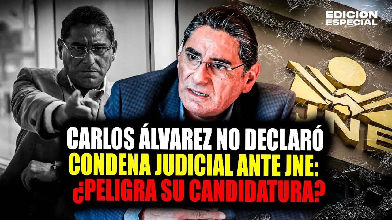 Reproducir: #EnVivo Candidatura en peligro: Carlos Álvarez no declaró condena judicial ante JNE