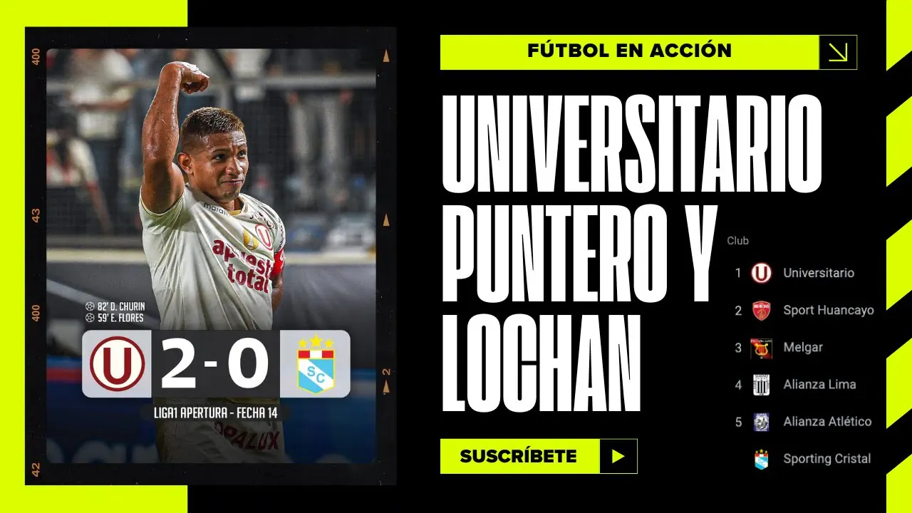 Reproducir: ¡ROMPIÓ LA MALA RACHA Y RECUPERÓ LA PUNTA! UNIVERSITARIO VENCIÓ 2-0 A CRISTAL
