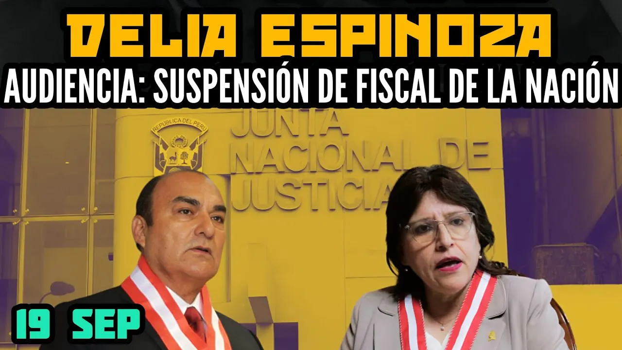 Reproducir: AUDIENCIA:SUSPENCIÓN DE DELIA ESPINOZA COMO FISCAL DE LA NACIÓN POR LA JNJ - 19 SEP