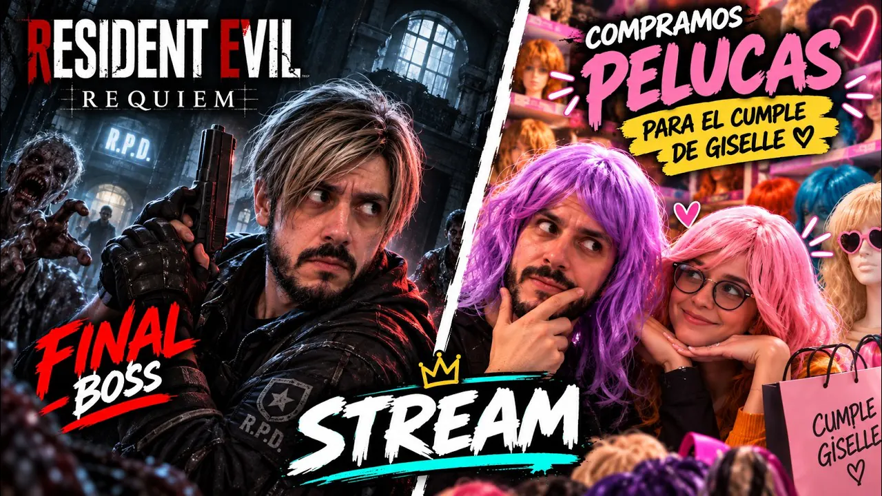 Reproducir: HOY ACABAMOS EL RESIDENTE MALVADO | COMPRAMOS PELUCAS PARA EL CUMPLE DE GIGA? | LOSFURREYES EN VIVO