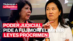 PRESIDENTA DEL PJ PIDE A KEIKO FUJIMORI DEROGAR LEYES PROCRIMEN #tlr