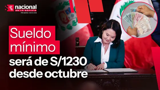 Aumento sueldo mínimo a S/1,230 desde octubre|"Nacional en la Noticia"|EN VIVO 29/09/2026