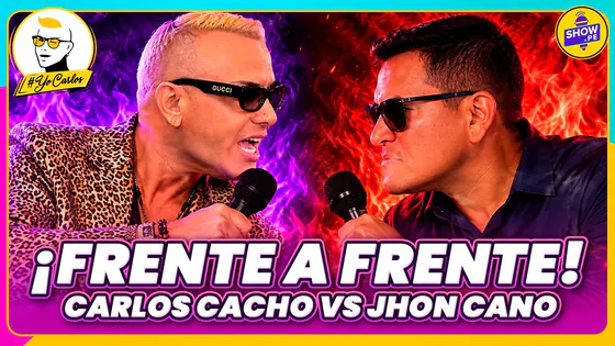 CARLOS CACHO FRENTE AL DIRECTOR DE SHOW.PE SIN FILTRO #showpe