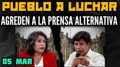 PRESIDENTE CASTILLO LIBERTAD / DINA Y SUS MINISTROS TROLLES / AGREDEN A PRENSA ALTERNATIVA - 05 MAR