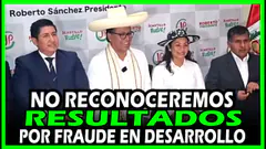 ÚLTIMO MINUTO! ROBERTO SANCHEZ NO RECONOCERÁ RESULTADOS DE JNE : ELECCIONES DE 2026 SON VICIADAS