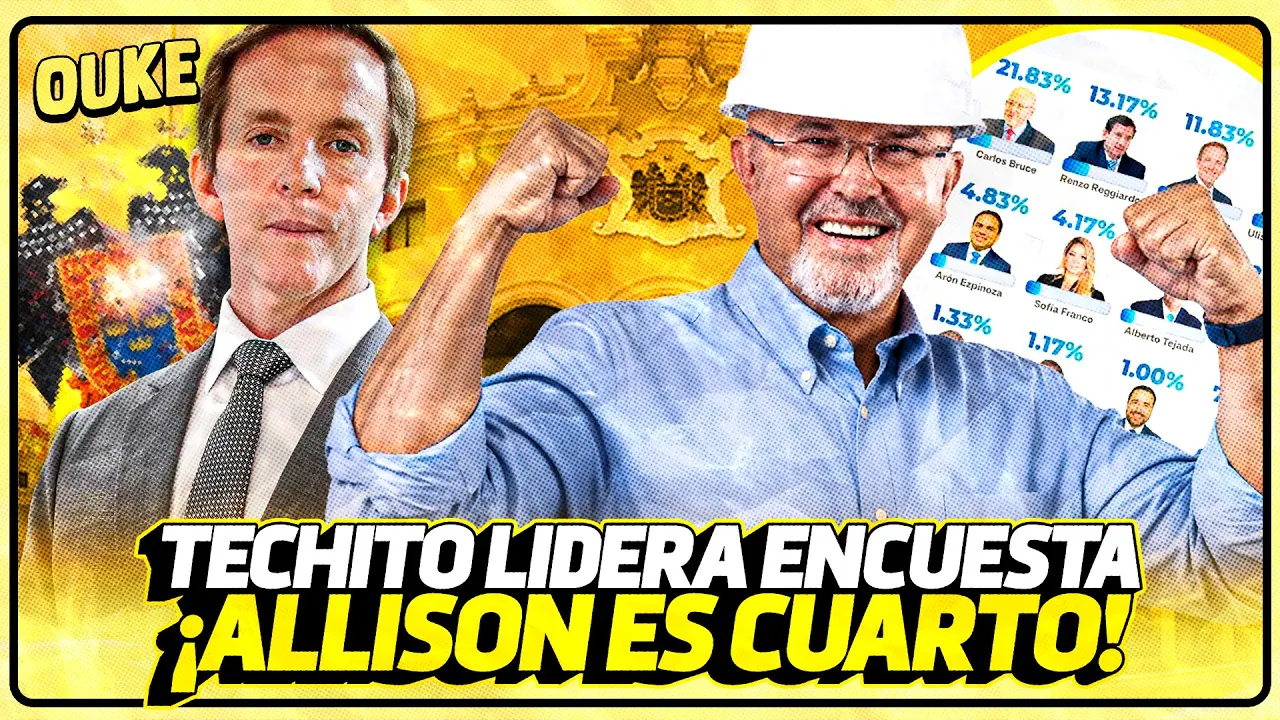 Reproducir: TECHITO BRUCE LIDERA ENCUESTAS Y FRANCIS ALLISON ES CUARTO | OUKE 🟡