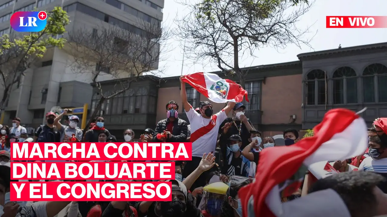 Reproducir: 🔴Jóvenes y gremios alzan la voz: marcha contra Dina Boluarte | #EnVivoLR