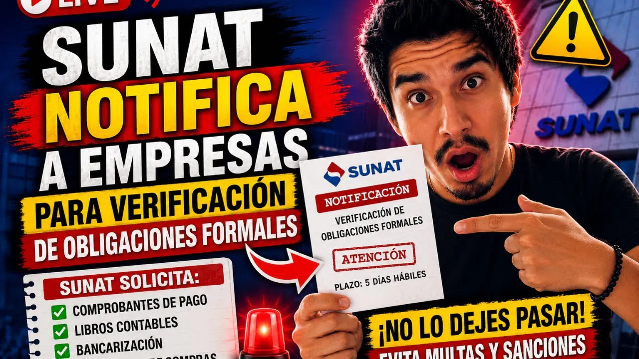 Reproducir: SUNAT notifica a empresas para Verificación de obligaciones formales