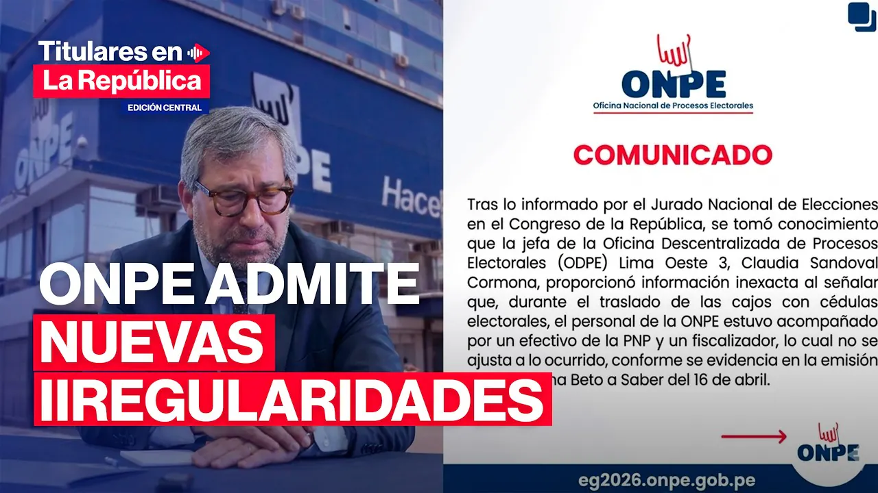 Reproducir: 🔴 ELECCIONES 2026 EN VIVO: ONPE admite irregularidades por material electoral en la calle#TLR