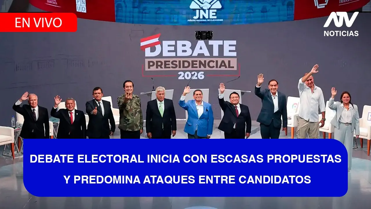 Reproducir: Fe de Erratas: DEBATE ELECTORAL INICIA CON ESCASAS PROPUESTAS Y PREDOMINA ATAQUES - ATV+