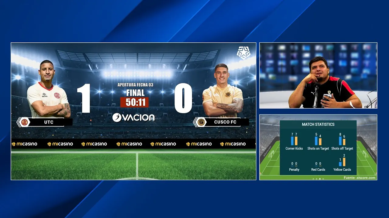 Reproducir: UTC vs Cusco FC por RADIO OVACION 🔴 #ENVIVO | LIGA 1 MAX