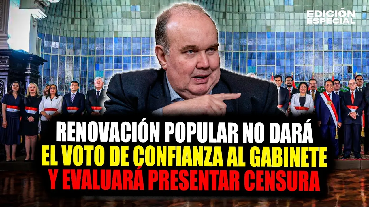 Reproducir: #EnVivo Renovación Popular no dará confianza al gabinete Miralles y evalúa presentar censura
