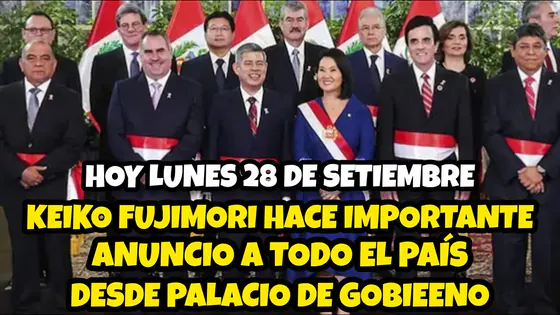 KEIKO FUJIMORI HACE IMPORTANTE ANUNCIO AL PAÍS DESDE PALACIO DE GOBIERNO / HOY LUNES 28 DE SETIEMBRE