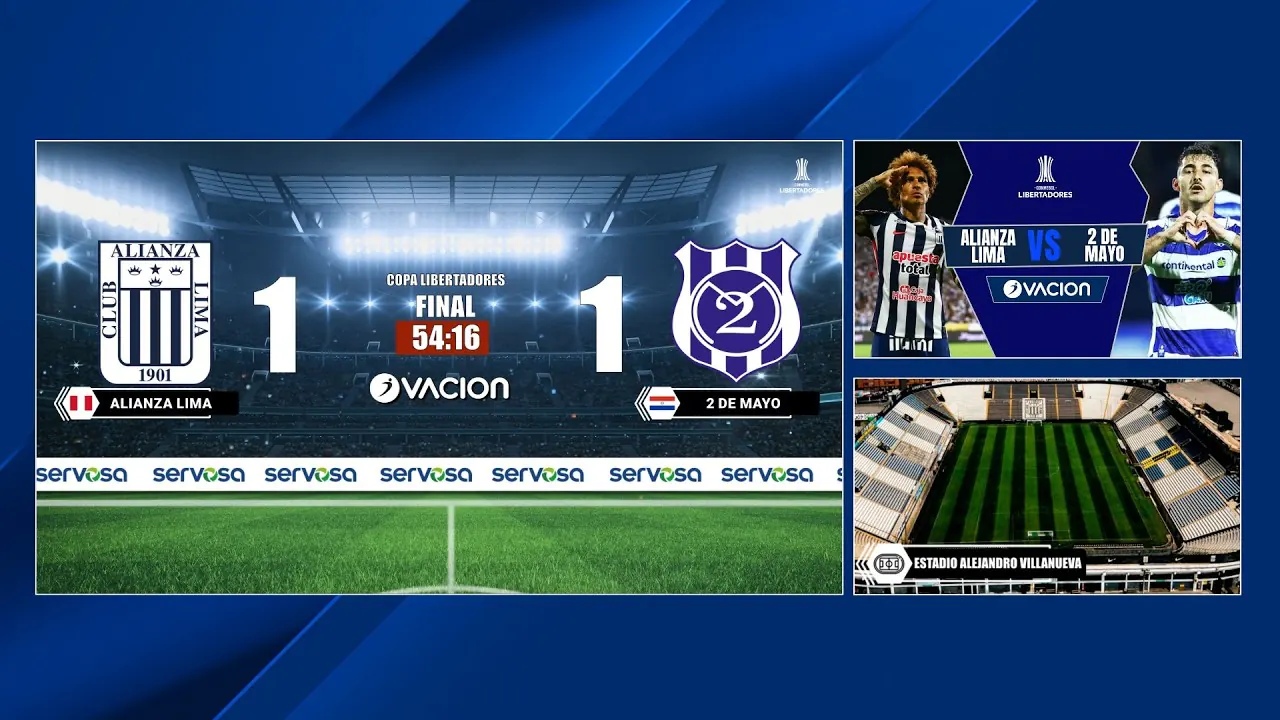 Reproducir: Alianza Lima vs 2 de Mayo por RADIO OVACION 🔴 #ENVIVO | COPA LIBERTADORES - FASE 1 VUELTA