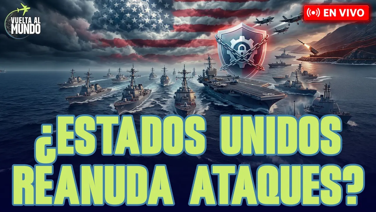 Reproducir: #ENVIVO | 🔴 ¡EE.UU. ADVIRTIÓ QUE PODRÍA REANUDAR LOS ATAQUES! #VUELTAALMUNDO