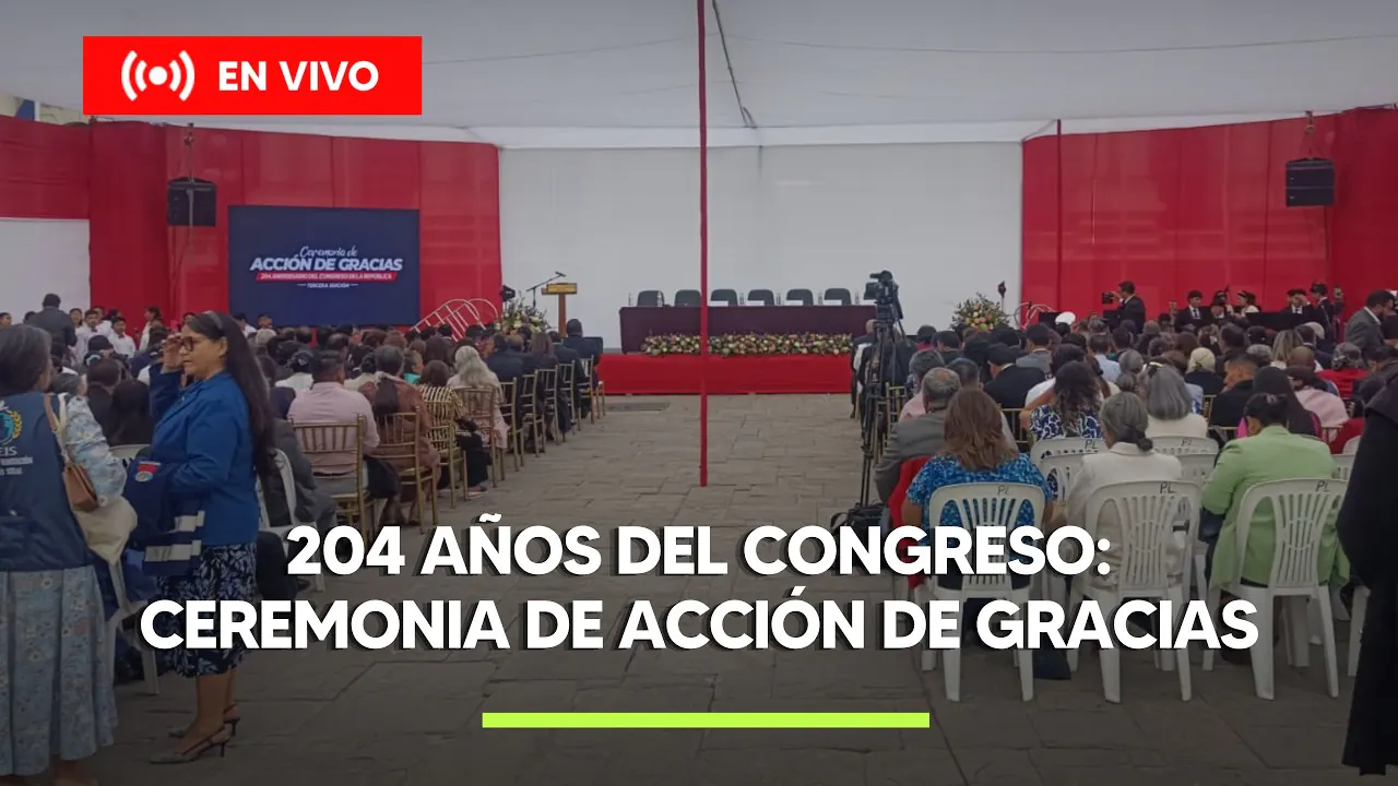 Reproducir: 🔴 EN VIVO | ACCIÓN DE GRACIAS POR EL 204.° ANIVERSARIO DEL CONGRESO DE LA REPÚBLICA