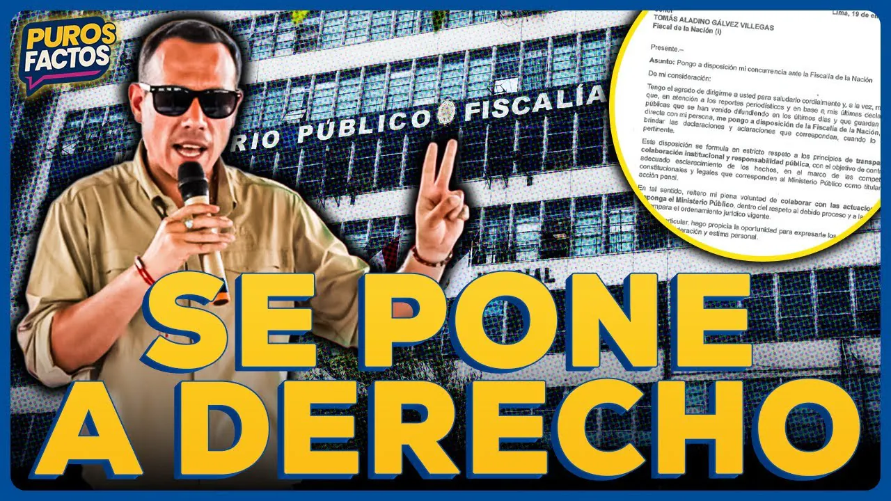 Reproducir: 🚨 #ENVIVO | JOSÉ JERÍ SE PONE A DISPOSICIÓN DE LA FISCALÍA Y EL CONGRESO #PUROSFACTOS