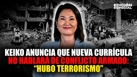 #EnVivo Keiko Fujimori anuncia que textos escolares no hablarán de "guerra civil" sino de terrorismo