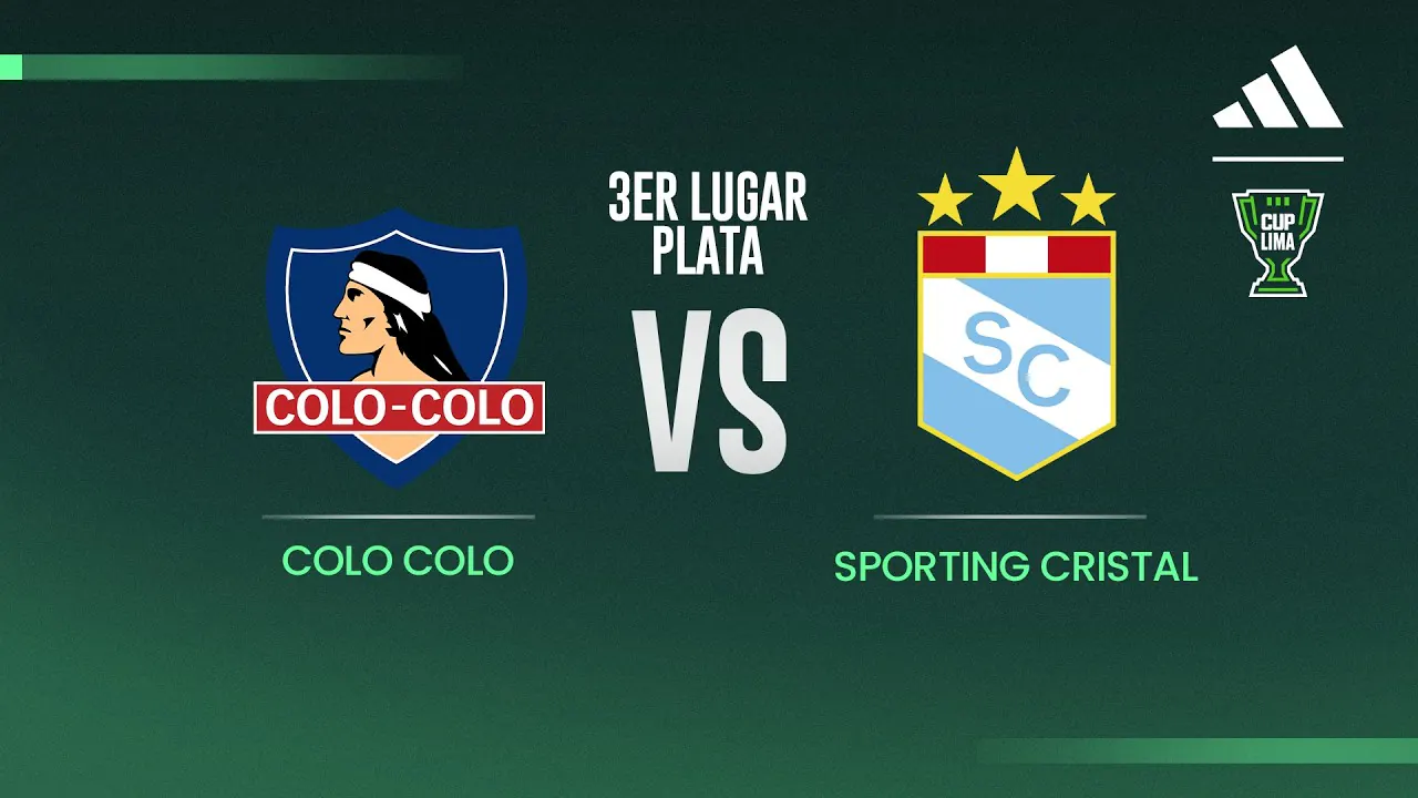 Reproducir: 🔴 EN VIVO | COLO COLO VS SPORTING CRISTAL | ADIDAS CUP | TERCER PUESTO PLATA