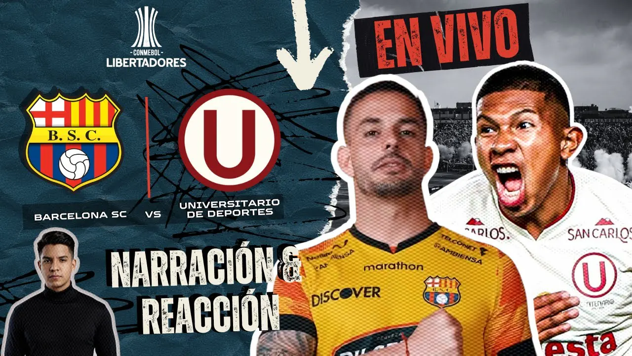 Reproducir: 🔴 BARCELONA SC VS UNIVERSITARIO #ENVIVO COPA LIBERTADORES 2025 | FECHA 3 | NARRACIÓN & REACCIÓN