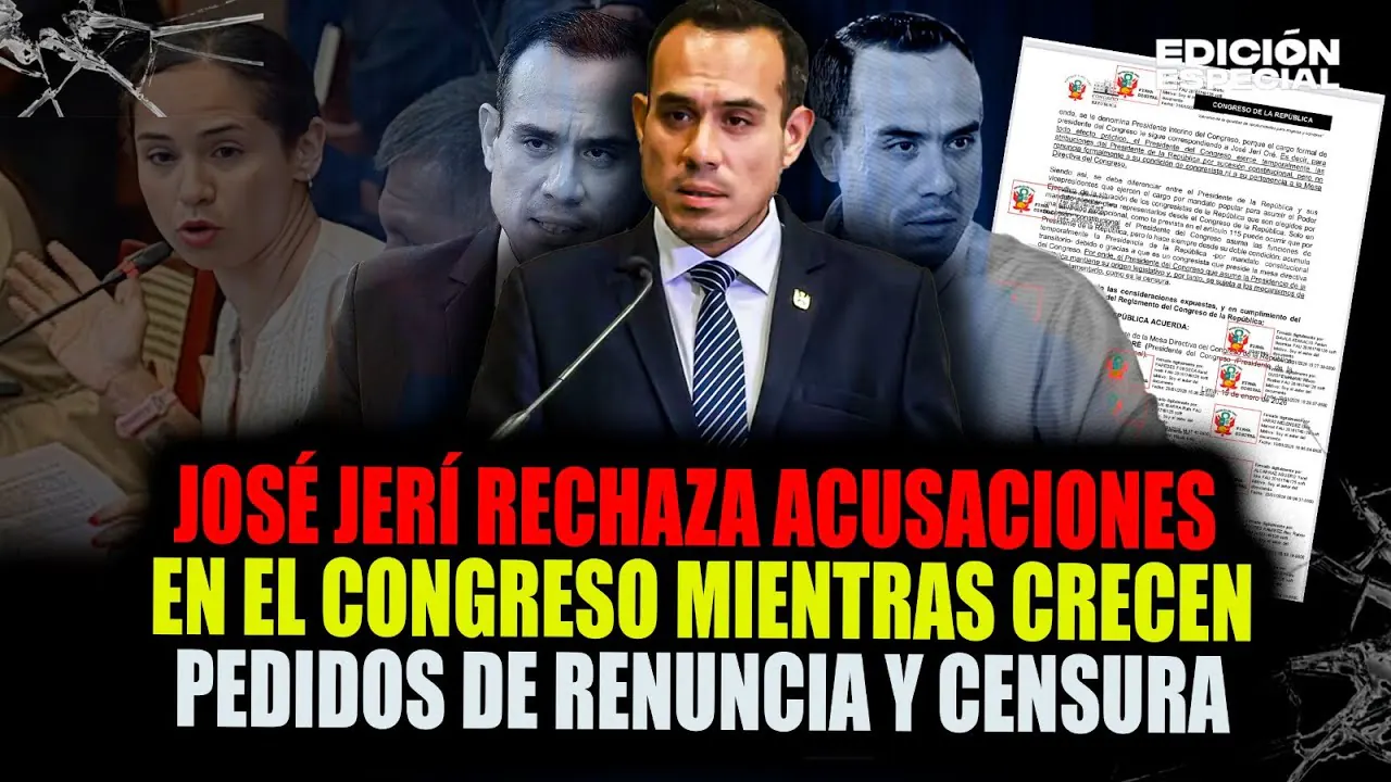 Reproducir: #EnVivo José Jerí se presentó ante el congreso en medio de pedidos de renuncia y censura
