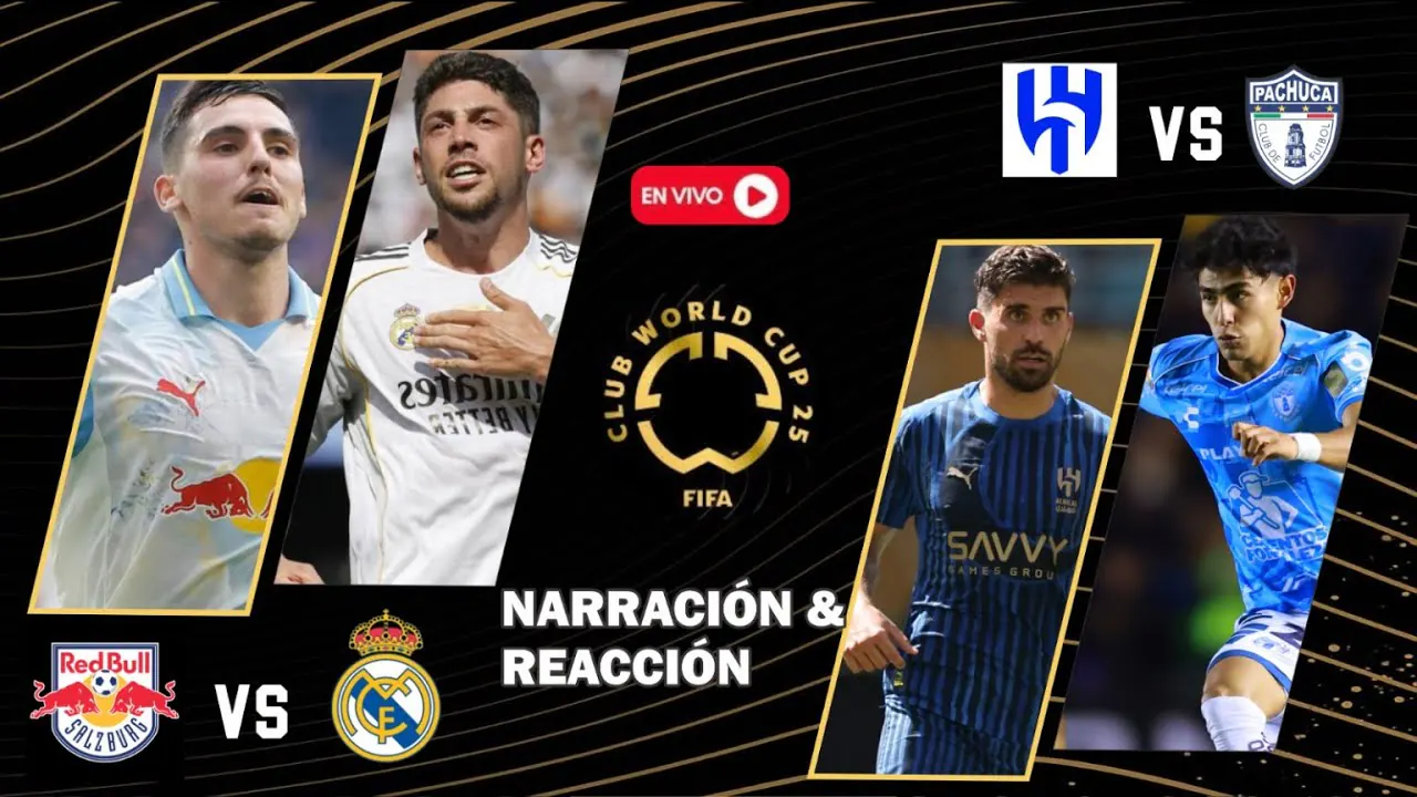 Reproducir: 🔴 AL HILAL VS. PACHUCA Y RB SALZBURG VS. REAL MADRID #ENVIVO | COPA MUNDIAL DE CLUBES FIFA