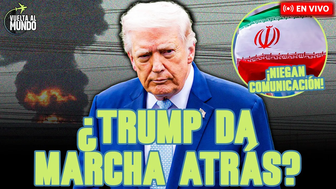 Reproducir: #ENVIVO | 🔴TRUMP ANUNCIA CONVERSACIONES POSITIVAS CON IRÁN Y ELLOS NIEGAN TODO #VUELTAALMUNDO