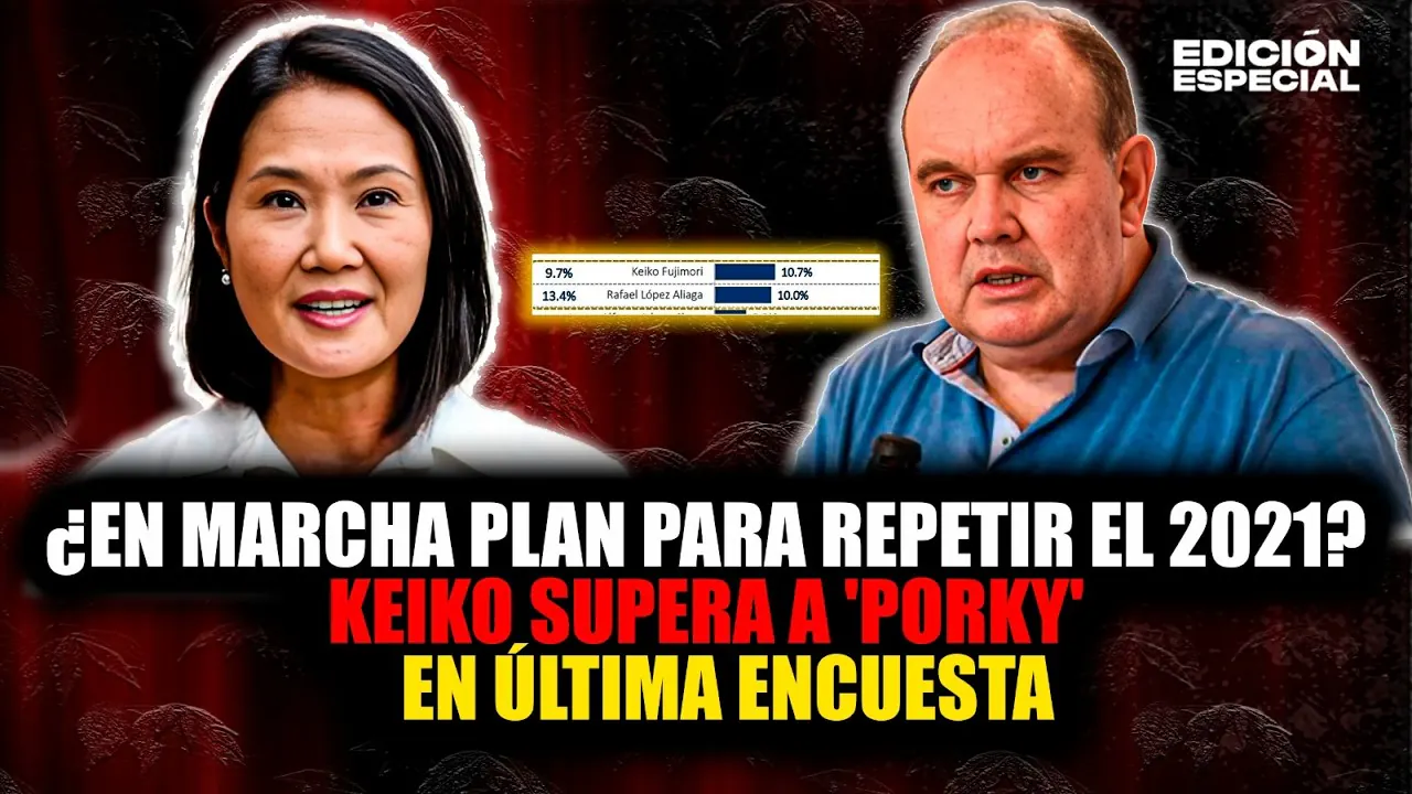 Reproducir: #EnVivo Keiko Fujimori supera a Rafael López Aliaga en encuesta