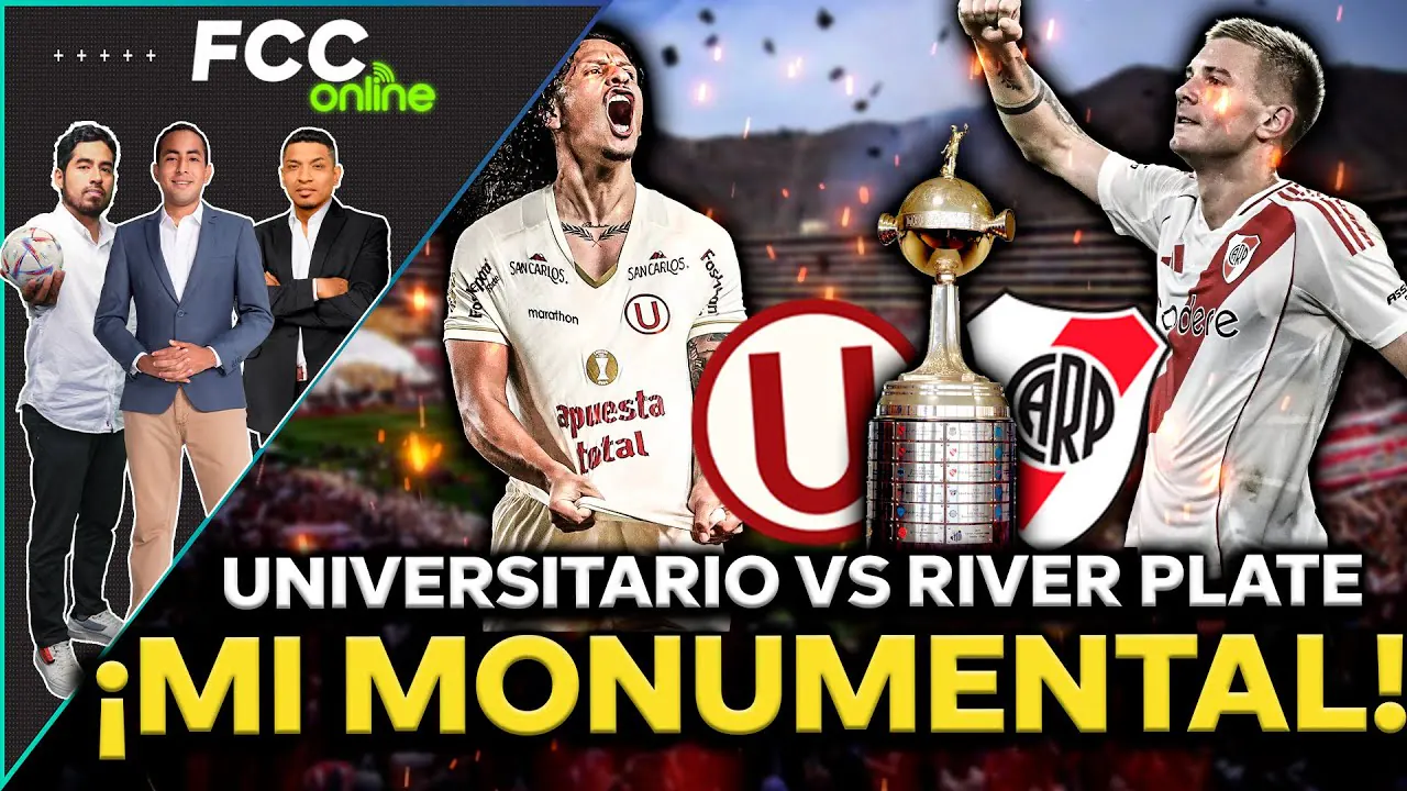 Reproducir: 🔴 #ENVIVO ⚽📲 UNIVERSITARIO VS. RIVER PLATE: ¡CREMAS BUSCAN LA HAZAÑA EN SU MONUMENTAL! #FCCONLINE