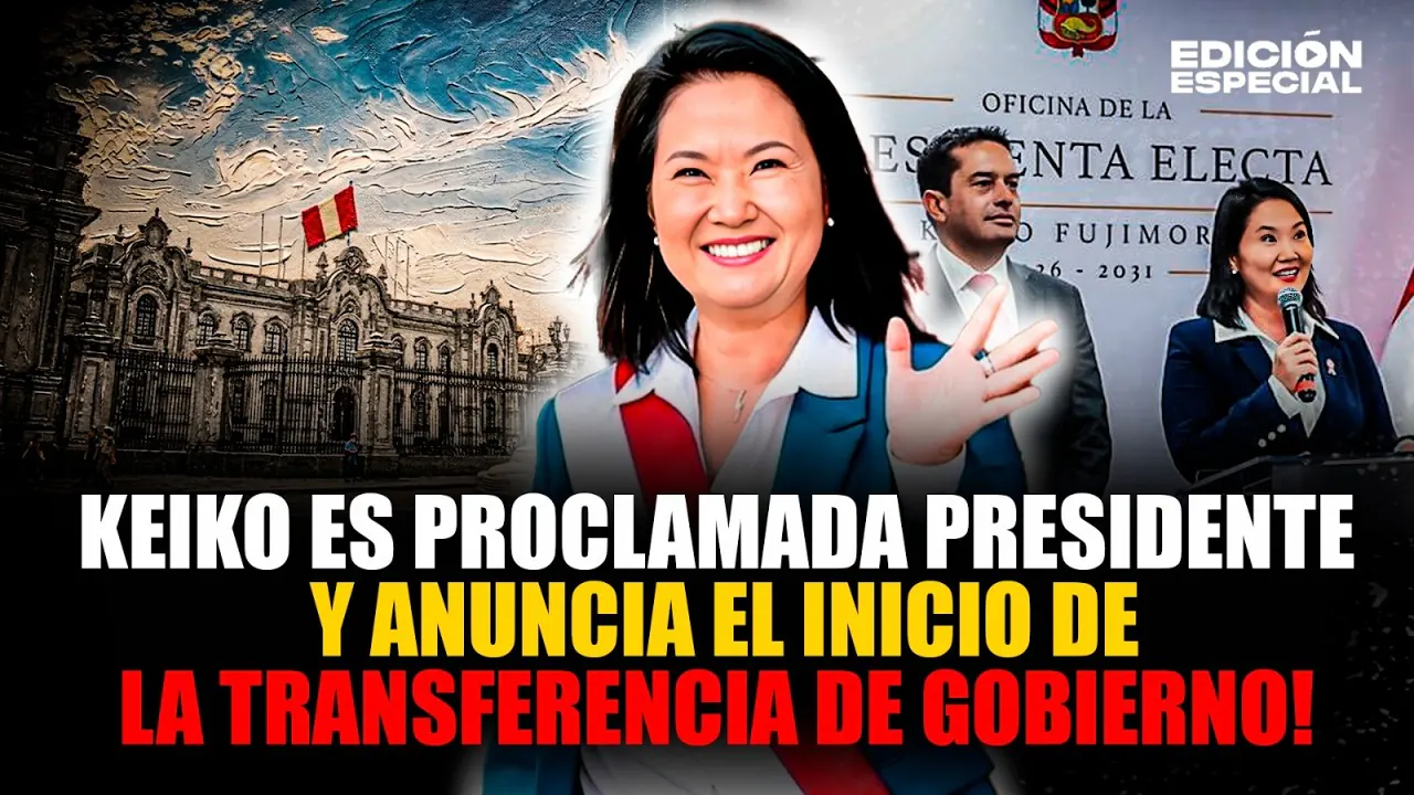 Reproducir: #EnVivo JNE proclama a Keiko Fujimori presidente del Perú y ella inicia transferencia de gobierno